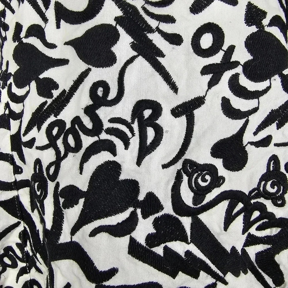 Betsey Johnson Black and White Strapless Dress With Tied Bow Back Size 4. - Picture 5 of 8